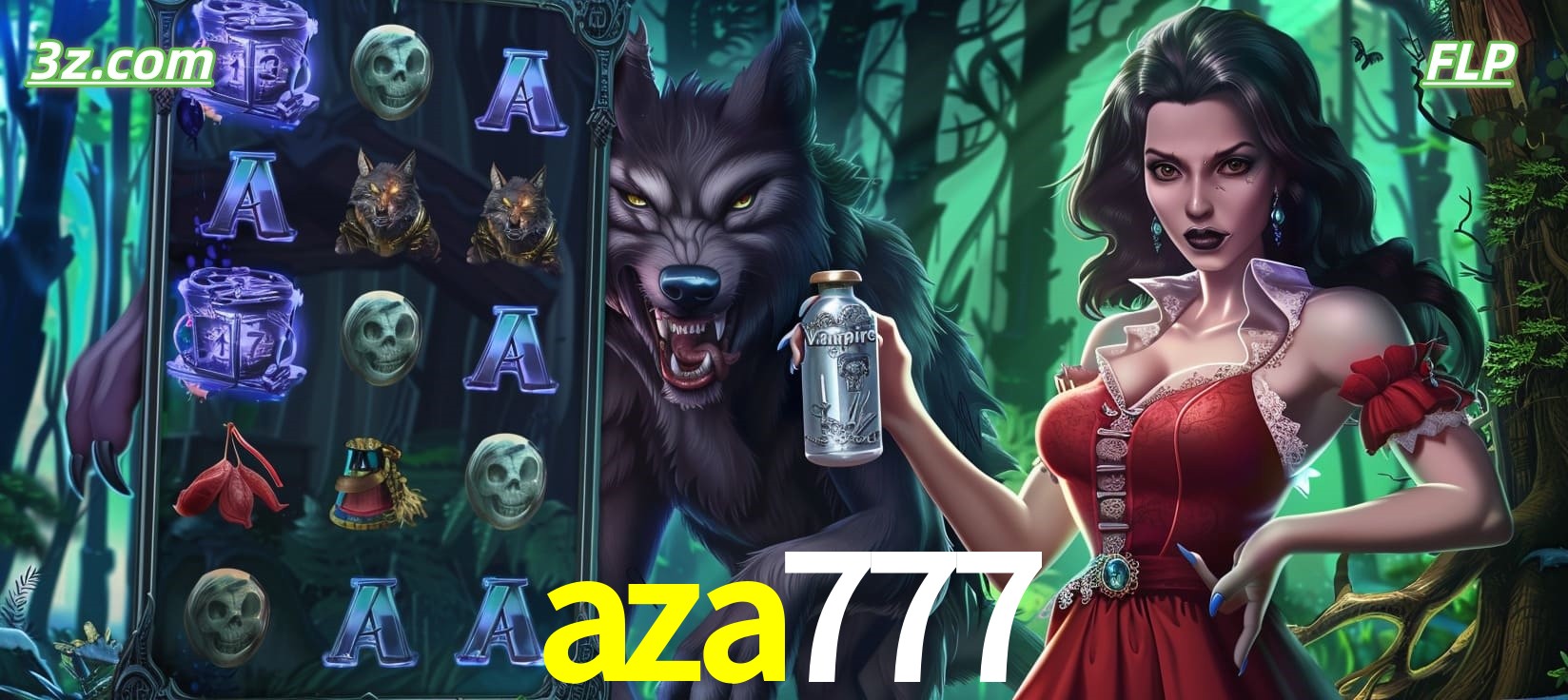 Slots online tema de lobisomem e vampira no aza777 cassino Brasil