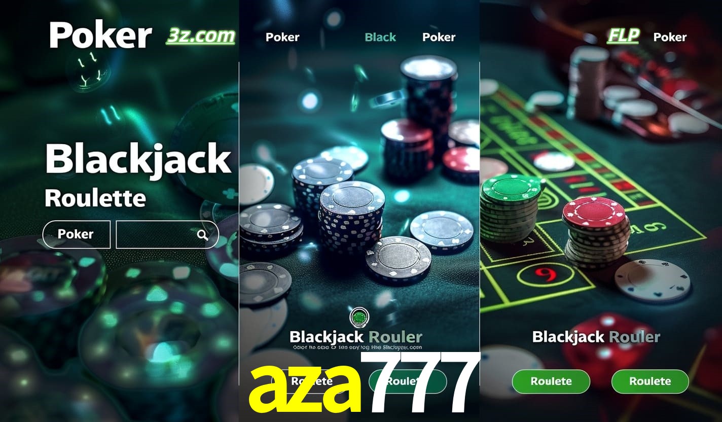 Cassino online aza777 com Poker, Blackjack e Roleta ao vivo para jogadores do Brasil