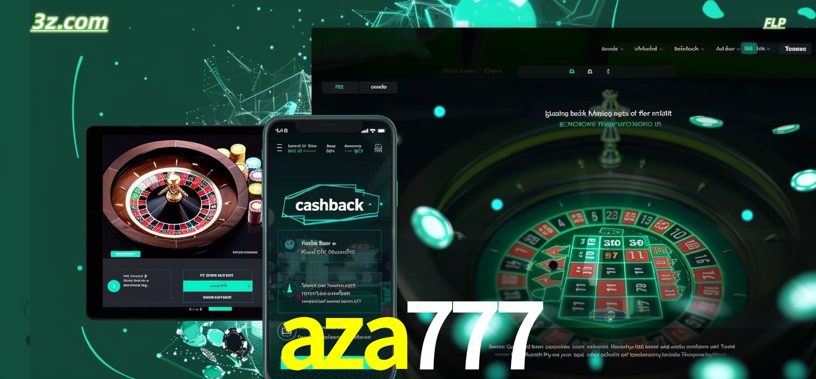 Jogue roleta em dispositivos móveis e desktop com aza777