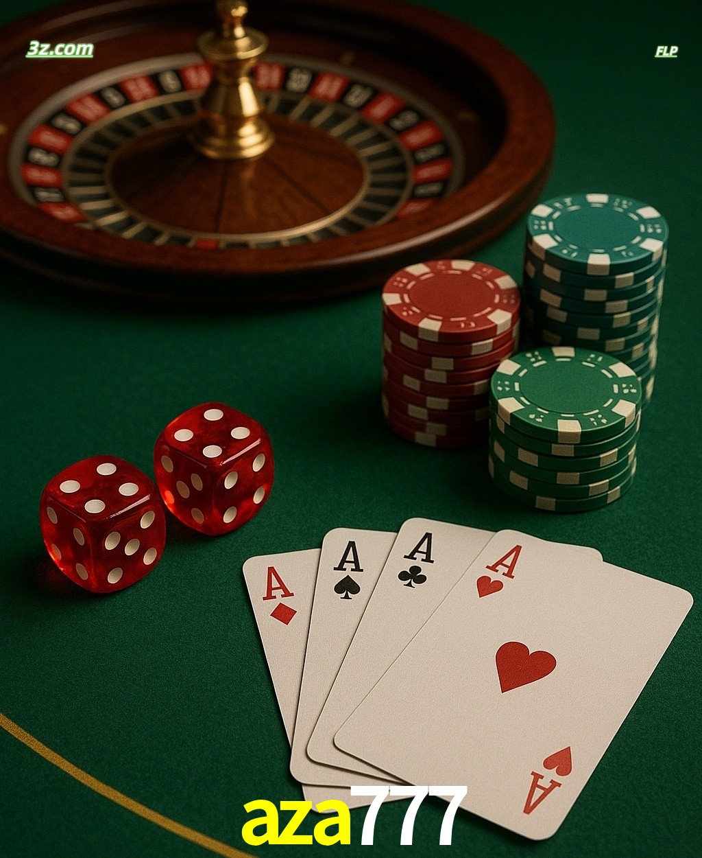Cassino online aza777 com jogos de mesa: roleta, dados, pôquer e fichas